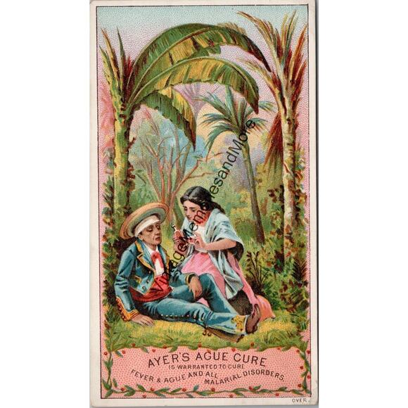 Vintage Ayer's Ague Cure Advertising Trade Card PB23 - Picture 1 of 2